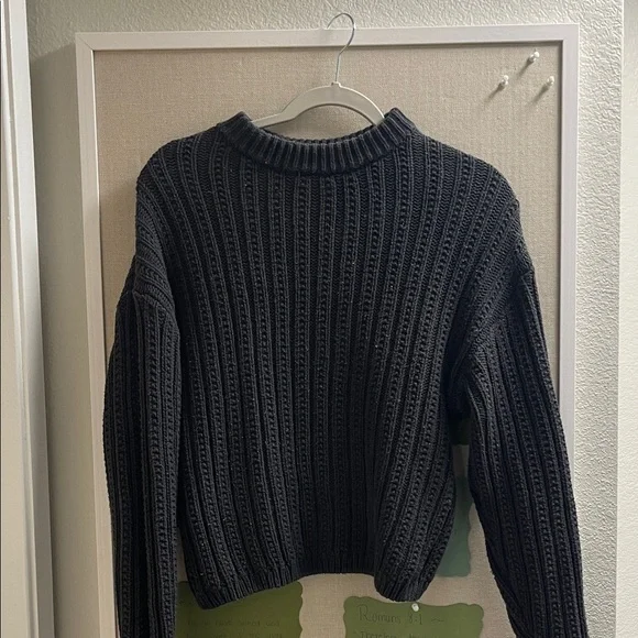Universal Thread Black Ribbed Sweater - Picture 1 of 3